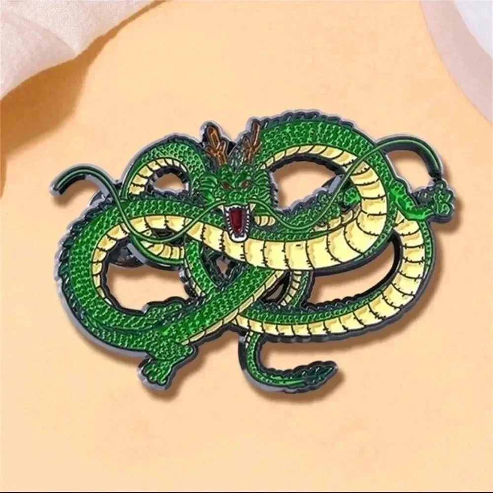 Large dbz Dragonball z enamel anime pin brooch charm purse bag decor men's